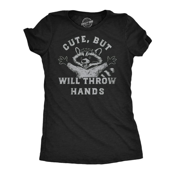 Womens Funny T Shirts Cute But Will Throw Hands Sarcastic Graphic Novelty Tee for Ladies Womens Graphic Tees
