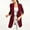 Wine, variant on Tejiojio Clearance Rollbacks Fashion Womens Warm Faux Coat Cardigan Winter Solid Long Sleeve Outerwear