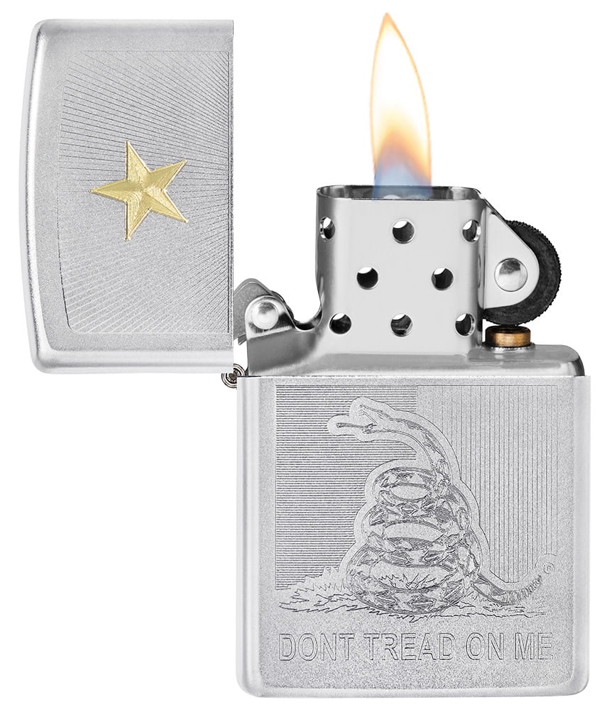 Zippo Dont Tread on Me Satin Chrome Lighter for Office Use - Walmart  Business Supplies