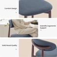 thumbnail image 4 of Upholstered Dining Chairs – Fabric Seat, Solid Wood Frame, For Kitchen or Dining Room Set of 4, Blue, 4 of 8