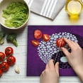 thumbnail image 3 of Ying Yang Cutting Board, Abstract Design Harmony and Balance Eastern Theme, Decorative Tempered Glass Cutting and Serving Board, Large Size, Purple White Black, by Ambesonne, 3 of 5