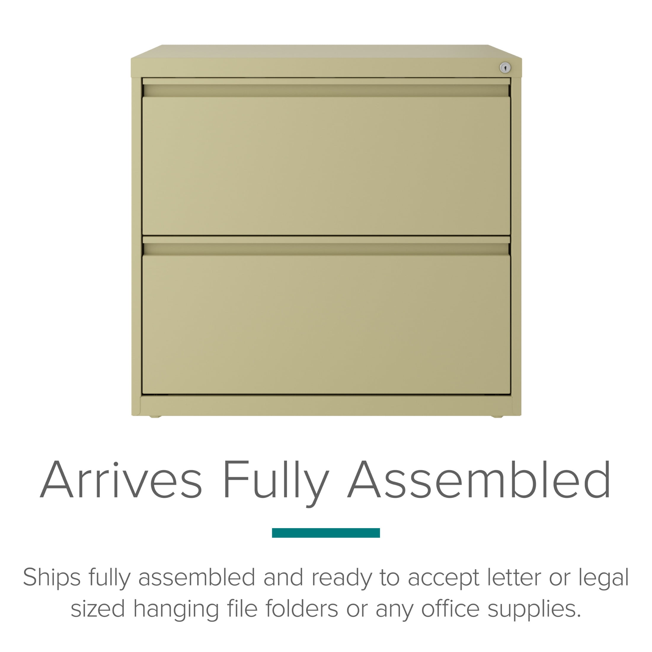 Hirsh 30 inch Wide 2 Drawer Lateral 101 File Cabinet for Home or Office, Putty