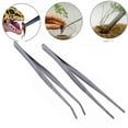 thumbnail image 1 of Paquete de 2 pinzas rectas y pinzas curvas de acero inoxidable de 25cm, pinzas de alimentación para reptiles, serpientes, lagartos, arañas, 1 of 5