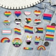 thumbnail image 2 of Alfileres de esmalte personalizados LGBTQ orgullo lesbiana Gay Arco Iris bandera broche Pansexual Asexual Bisexual transgénero símbolo corazón insignia joyería Dengxun unisex, 2 of 2