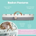 thumbnail image 3 of Vesta Baby Cotton Rope Portable Moses Baby Changing Basket Set - Unisex - Boho Gray & White, 3 of 9