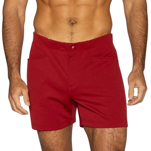 Bike Athletic Coaches Shorts for Men – 5" Inseam, Structured Fit Retro Snap-Button Gym Shorts