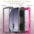 thumbnail image 3 of FJLBDE Case for Samsung Galaxy Tab A11+/A11 Plus 11 inch 2025, Rugged Shockproof Tablet Cases Cover with Kickstand Shoulder Strap, Rose, 3 of 7