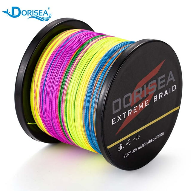 4 Brins 300M 500M 1000M Japon Ultra Fort PE Tresse Extrême Ligne de Pêche Fibre Multifilament Fil de Poisson Multicolore 300M 10LB