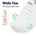 thumbnail image 2 of Zapatillas ZOVE Wide Toe Box para mujer, extra anchas, blancas 41, 2 of 7