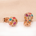 thumbnail image 2 of Airokiy Multicolor Stud Ball Stud Earrings for Women Colorfast Rose Gold Earrings Hypoallergenic Jewelry, 2 of 5