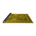 thumbnail image 2 of Ahgly Company Indoor Square Oriental Yellow Industrial Area Rugs, 4' Square, 2 of 4