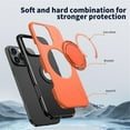 thumbnail image 5 of For iPhone 13 Pro Max Ultra Slim Hybrid TPU+PC Protective Cover with Metal Rotation Holder , Compatible MagSafe, Military Grade Shockproof Phone Case Cover,Orange,For iPhone 13 Pro Max, 5 of 7