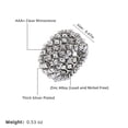 thumbnail image 2 of Sparkling Silver/Gold Tennis Crystal Rhinestone Adjustable Stretch Statement Ring for Women Cocktail Party Costume Jewelry, 2 of 7