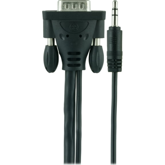 General Electric 6 ft VGA/SVGA Audio/Video Cable, Black, 33766