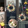thumbnail image 4 of TOPRenddon Easter Wreath Decorations, with Eggs, Spring Artificial Flowers, Led-Light String, Front Door Outside Porch Decor for The Home, 4 of 8