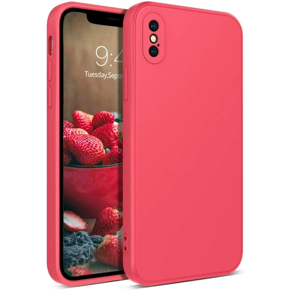 iPhone Xs Case, iPhone X Case, Slim Silicone Rubber Hybrid Hard Bumper Shockproof Drop Protective Girls Women Non-Slip Phone Cover for 5.8" iPhone Xs 2018/iPhone X 2017/iPhone 10, Hibiscus