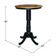 thumbnail image 4 of International Concepts 30" Round Table in Black and Soft Cherry, 4 of 4