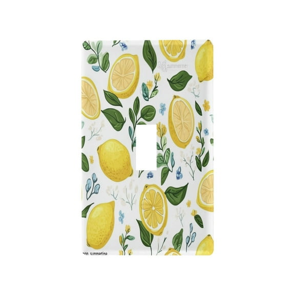 New Flame-Retardant Switch Plate Cover，DIY Wall Plate Decor with Screws，Cute Lemon