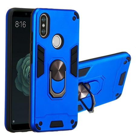 For Xiaomi Mi 6X / A2 2 in 1 Armour Series PC + TPU Protective Case with Ring Holder