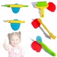thumbnail image 1 of 【Curated Selection】6Pcs/Set K Ids Color Model Tool Toys 3D Plasticine Tools Set Early Learning Toys, 6Pcs/Set K Ids Color Play Dough Model Tool, 6-Piece Clay Tool Set, Yellow, By Shiogb, 1 of 5