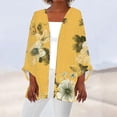 thumbnail image 2 of CKpwisy Womens Open Front Cardigans Floral Printed Lightweight Cardigans Boho Flowy 3/4 Sleeve Floral Print Tops Loose Bohemian Outfits, 2 of 5