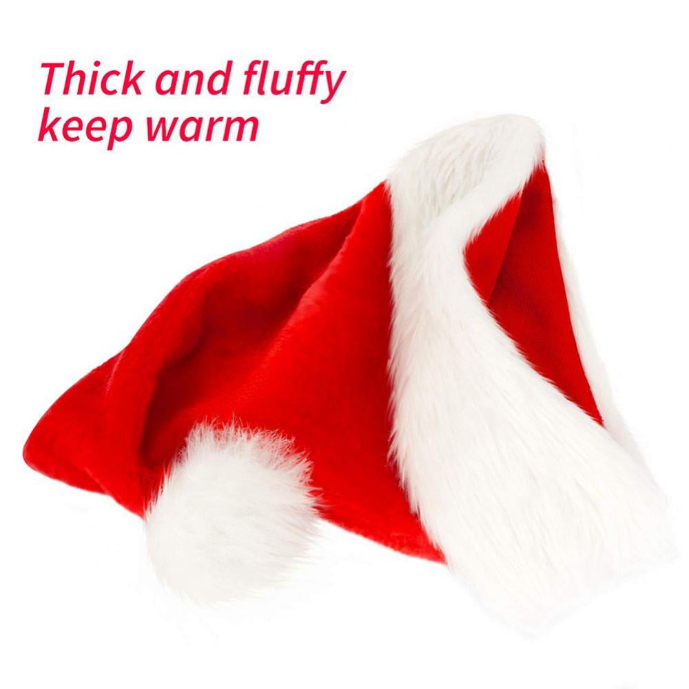 B-Land Unisex-Adult's Santa Hat, Christmas Hat for Adults Women Men Extra  Thicken Xmas Holiday Hat with Comfort Liner