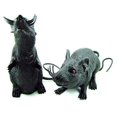 thumbnail image 1 of Graveyard Rat Spooky Halloween Plastic Squeaking Rats 8 - 9 Inches Tall, 1 of 2