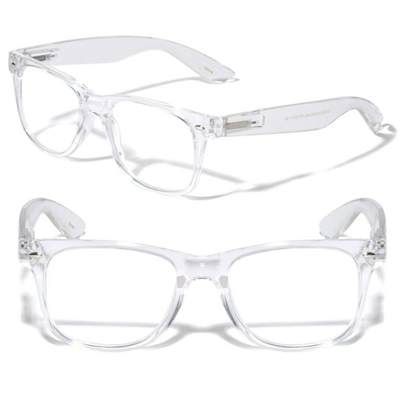 2 Pairs Transparent Neon Color Deluxe Reading Glasses - Comfortable Stylish Simple Readers Magnification 1.00