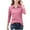 Pink, variant on JIUKE Plus Size Tops for Women Long Sleeve Collared V Neck Half Zipper Tunic Tops Dressy Fall Tshirt Size XL