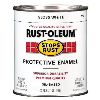 Rust-Oleum Protective Enamel Paint, Gloss White ~ Quart