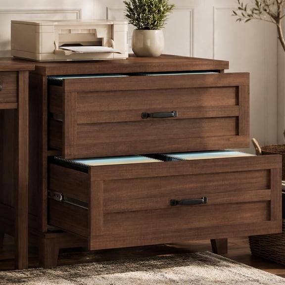 Garvee 2 Drawer Farmhouse Lateral File Cabinet for Home Office, Deep