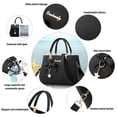 thumbnail image 4 of Purses and Handbags for Women Fashion Ladies PU Leather Top Handle Satchel Shoulder Tote Bags Plum Bow Crossbody Bag, 4 of 9
