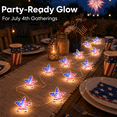 thumbnail image 3 of WTQVGQ Red White Blue Star and Flag String Lights Battery Operated USA Flag Patriotic Decorations, 200cm & 20 Lights Plastic IP44 Indoor Outdoor Memorial Day 4th of July Decor, 3 of 8