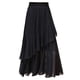 thumbnail image 5 of Falda irregular de gasa con corte en A para mujer: largo midi, fluida, transpirable, ideal para verano y salidas informales, 5 of 5