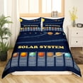 thumbnail image 2 of Solar System Duvet Cover Queen Universe Themed Bedroom Decor Bedding Set,Outer Space Comforter Cover for Teens Blue Space Galaxy Starry Sky Bedding Planet Print Bedspread Cover, 2 of 4