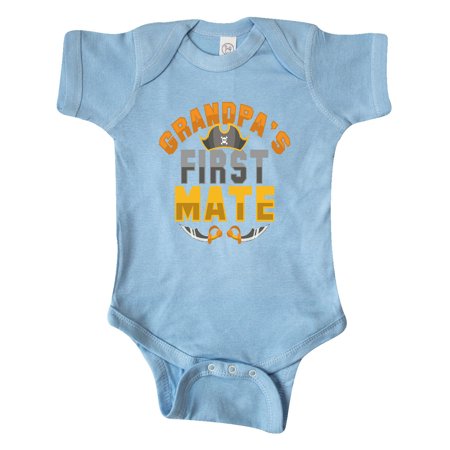 

Inktastic Grandpas 1st Mate Pirate Sailing Gift Baby Boy or Baby Girl Bodysuit