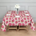 thumbnail image 3 of Red Strawberry Plants Fruit Pink Pattern Square Tablecloth,Waterproof Square Table Cover,Wipeable Spillproof Washable Table Cover for Home Kitchen Party Decor 42"X42"(107x107cm), 3 of 6