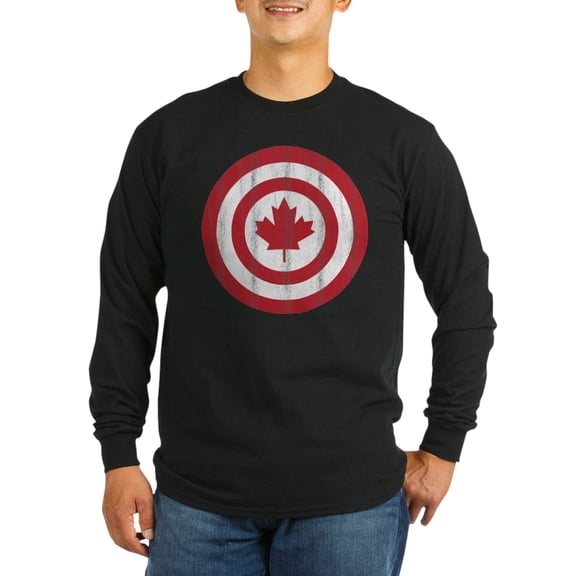 CafePress - Captain Canada Long Sleeve T Shirt - Long Sleeve Dark T-Shirt