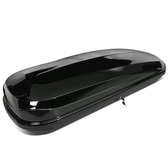 DNA Motoring PT-ZTL-8295-GSBK Universal SUV Roof Top Cargo Storage Box Luggage Carrier w/ Keys Glossy Smooth