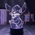 thumbnail image 4 of Lámpara LED RGB 3D, lámpara de ilusión de cambio de 7 colores con baterías, Luminaria de conejito, patrón de punto, decoración, luz de mesa para niños para la noche oso de fresa Hogar, 4 of 5