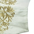 thumbnail image 2 of Decorative Ivory & Gold Table Runner 4 Seater Table Runner (14 x 60 inch), Tassels & Zardozi Table Runner, Silk fabric Table Linen, Damask Pattern Contemporary Style - Ishana, 2 of 3