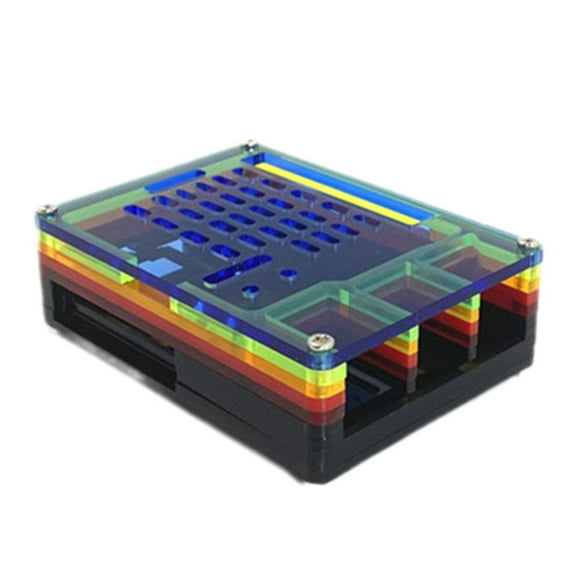 For Raspberry Pi 5 Acrylic Case 9 Layers Transparent With A Heatsink T4T4