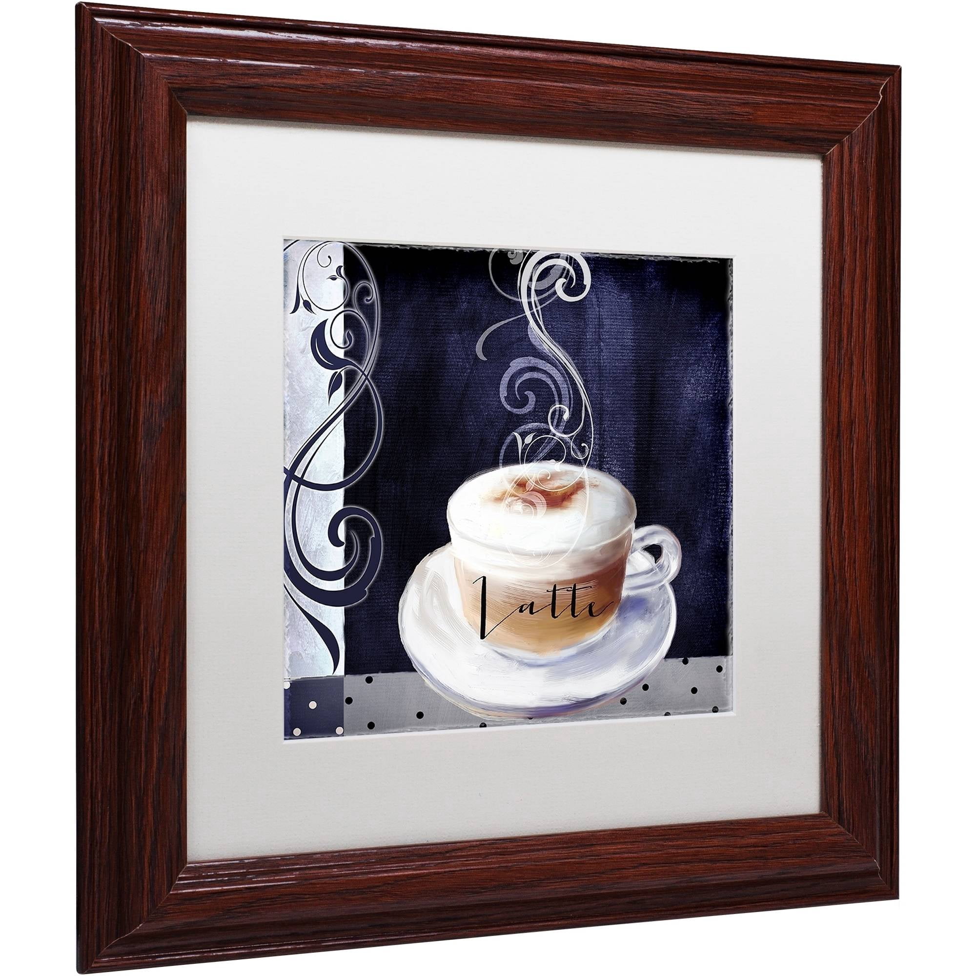 Trademark Fine Art "Cafe Blue II" Canvas Art by Color Bakery White Matte, Wood Frame