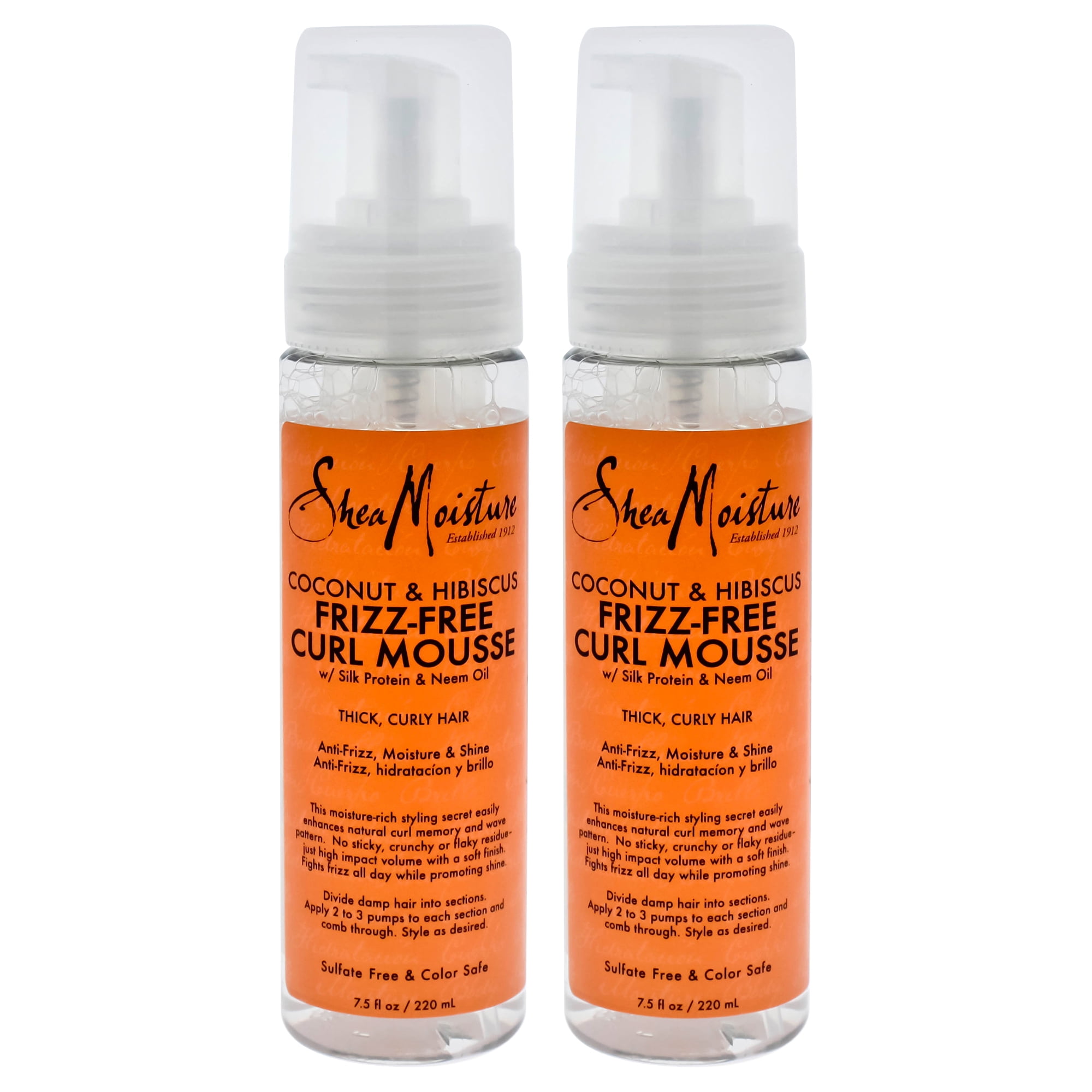Coconut & Hibiscus FrizzFree Curl Mousse by Shea Moisture for Unisex 7.5 oz Mousse Pack of