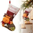 thumbnail image 2 of Christmas Stockings, Classic Large Stockings With 3D Plush Santa, Snowman, Reindeer Xmas For Fireplace, Family Holiday Christmas Decorations, Festive Stockings For Gifts, Candy, Mantle Decor, 2 of 9