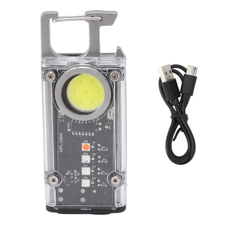 

KUAA Mini COB Work Light 8 Mode Portable Rechargeable Magnetic Hook Pocket Flashlight Multifunction Bottle Opener Emergency Light