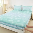 thumbnail image 3 of Castle Fairy Christmas Snowflakes 4-Piece Full Size Sheets,Bling Glitter Bed Sheets,Gradient Ombre Lightweight Sheet Sets,Luxury Teenagers Bedroom Decor, 3 of 7