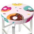 thumbnail image 6 of Goofa Donut Printed Stool Covers Round, Waterproof Round Bar Stool Covers Anti-Slip Round Bar Stool Seat Cover with Elastic Bands Durable -13 inch, 6 of 7