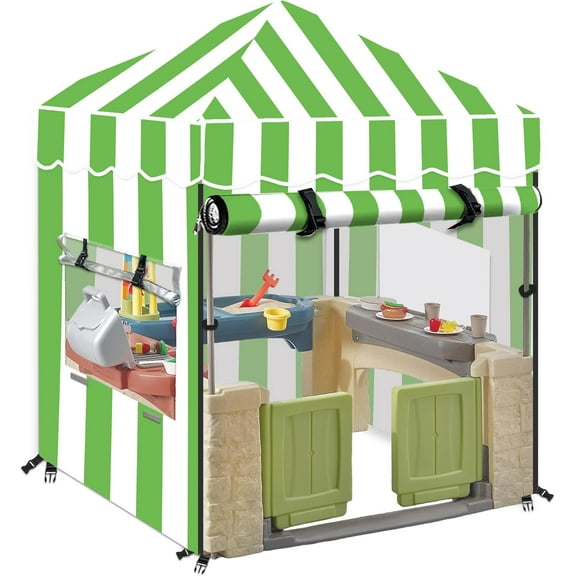 Kids Outdoor Playhouse Cover, Outdoor Playset Cover (Green)
