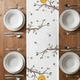 thumbnail image 4 of Table Runner 70 Inches Long for Kitchen Dining, Yellow Gnomes Dresser Scarf Farmhouse, Dining Table Decorations for Wedding/Parties, Bees Spring Floral Daisy Branches 13 x 70 In, 4 of 8